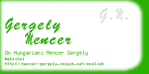 gergely mencer business card